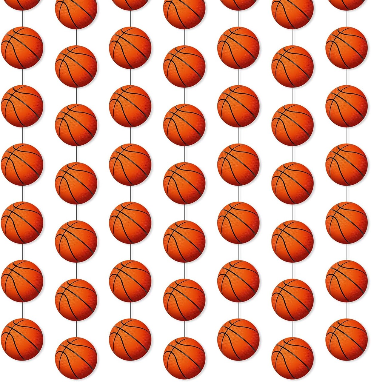 8 Pcs Sports Party Banners Sports Theme Party Hanging Decorations Sports Paper Garland for Boys Kids Teens Sports Birthday Party Baby Shower Home Classroom Supplies Decor (Basketball)